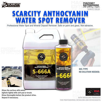 Scarcity Anthocyanin Car Water Spot Remover 500ml or 4L