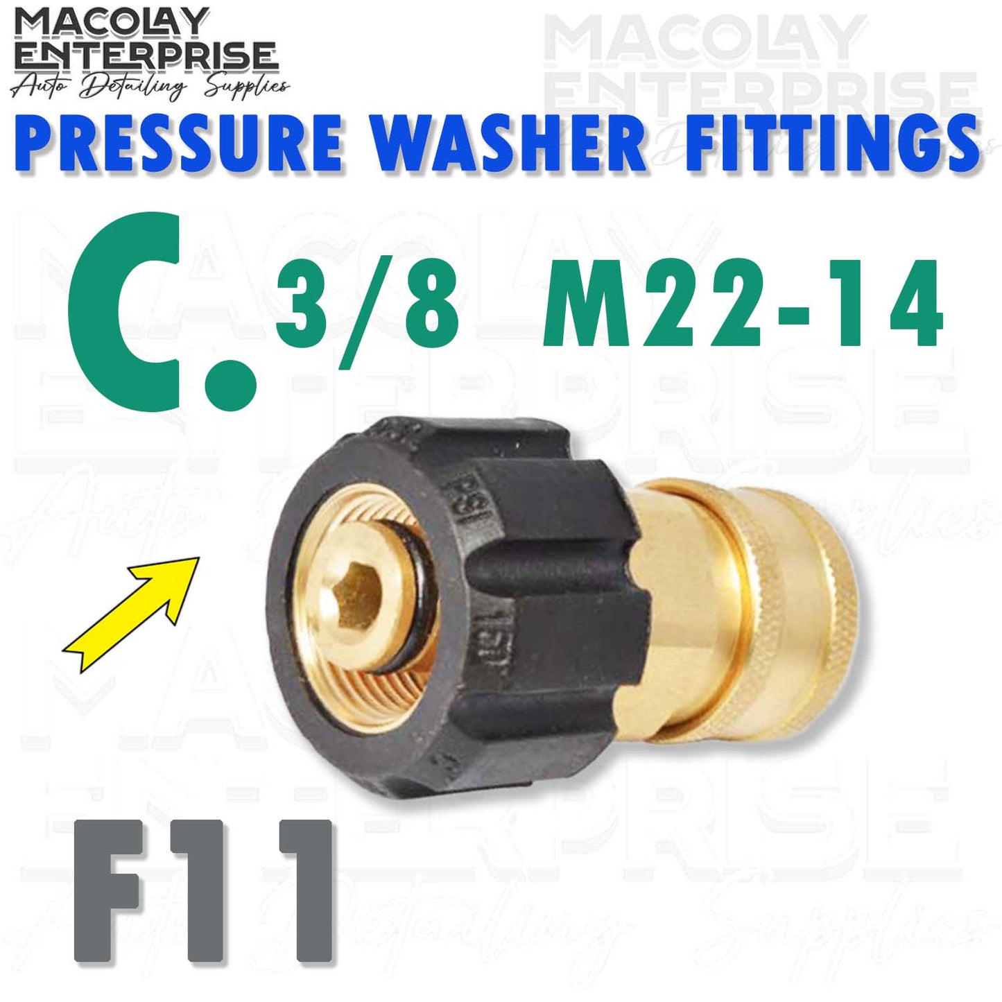 F11 Pressure Washer Twist Connect QC Socket Plug High Pressure Fittings