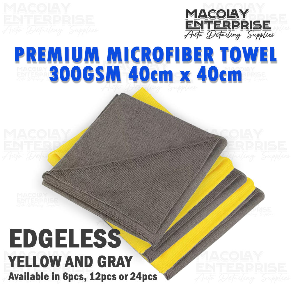 300gsm 40x40cm Premium Color Edgeless Detailing Microfiber Towel